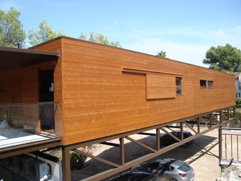 Casas prefabricadas a medida, casa sobre estructura metalica elevada