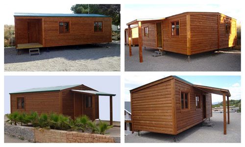 Casas de madera en Navarra,  muestra de varias casa de madera