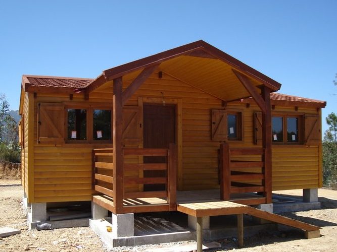 Casas de madera en Burgos con terraza y rampa de acceso